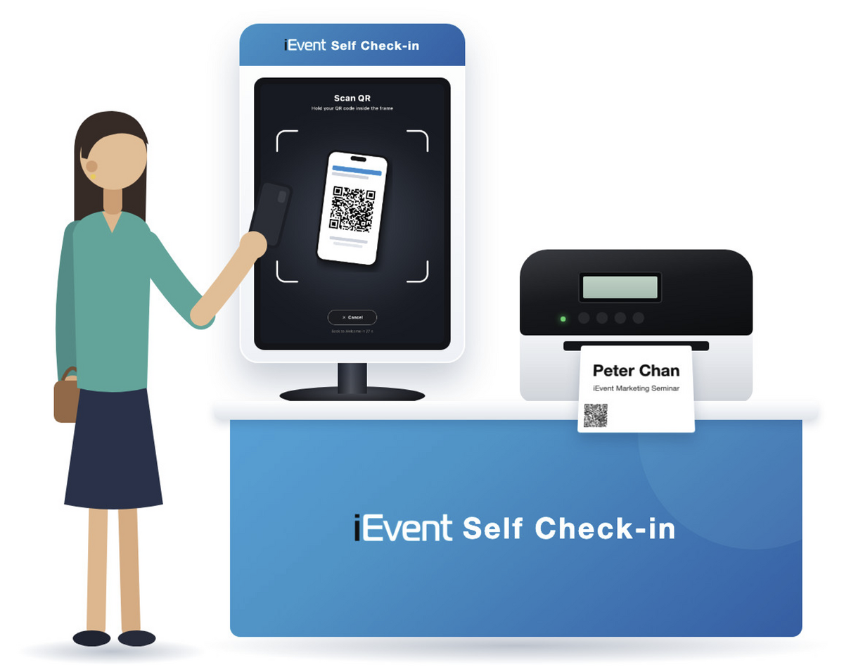 Self check-in by scanning QR code